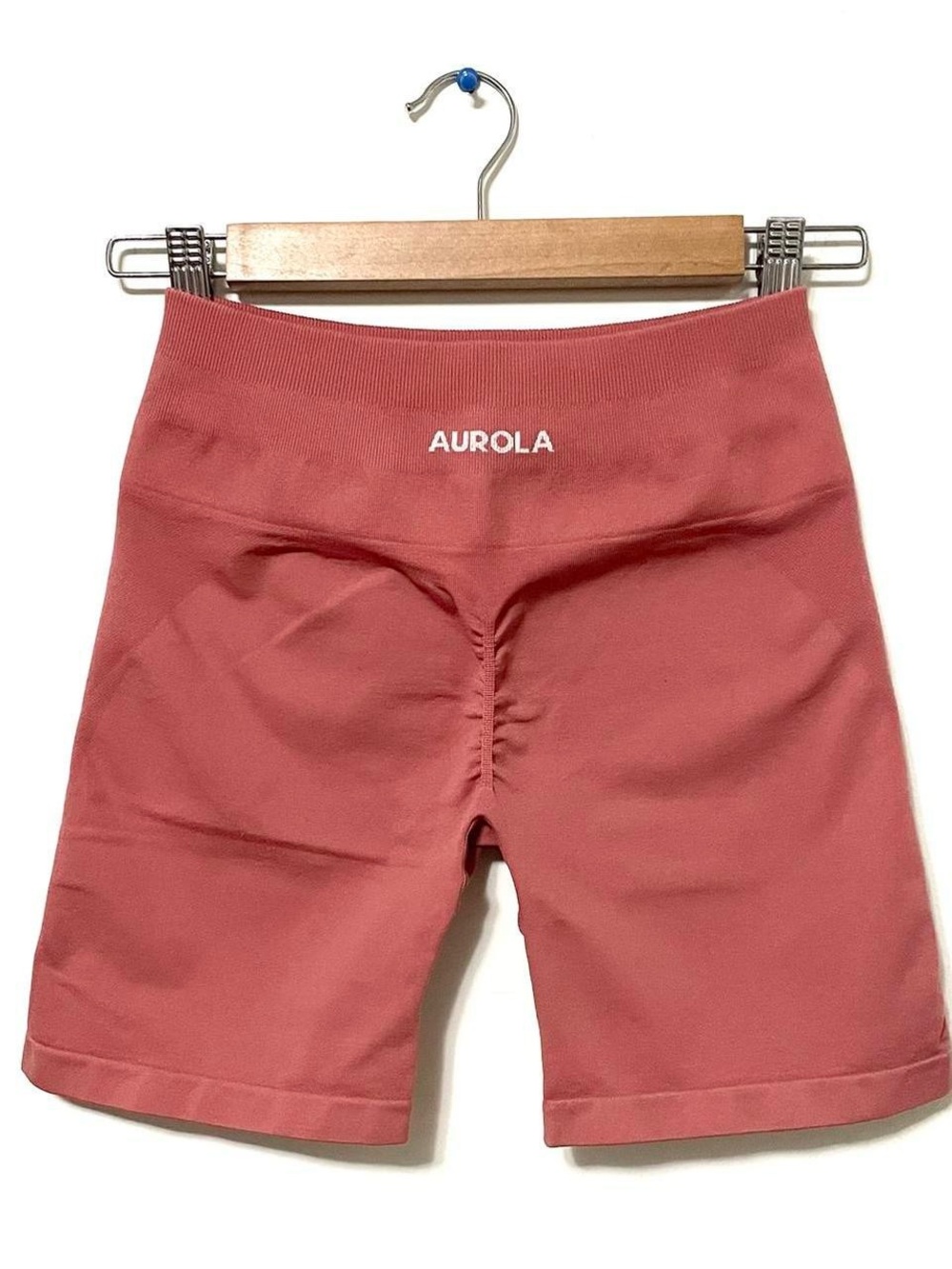 Aurola Women's High-Rise Dusty Rose Bike Shorts